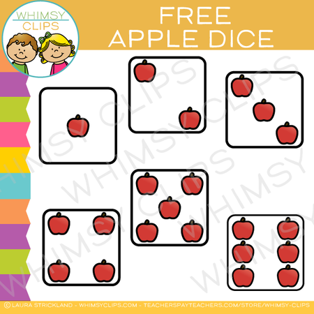 Free Apple Dice Clip Art