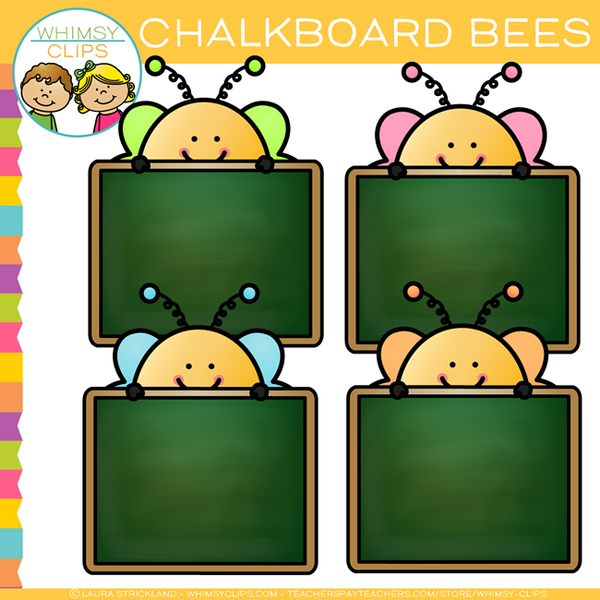 Free Chalkboard Bee Clip Art