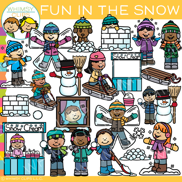 Fun in the Snow Clip Art