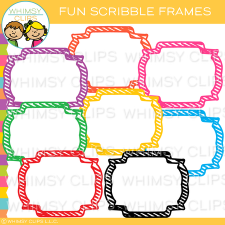 Fun Scribble Frames Clip Art