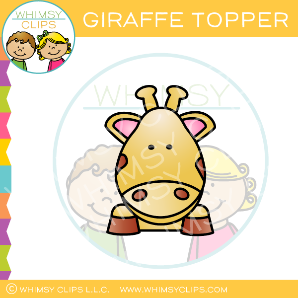 Giraffe Page Topper Clip Art