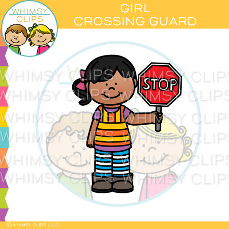 Girl Crossing Guard Clip Art