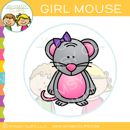 Girl Mouse Clip Art
