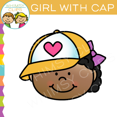 Girl with Cap Clip Art