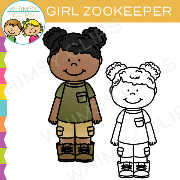 Girl Zookeeper Clip Art