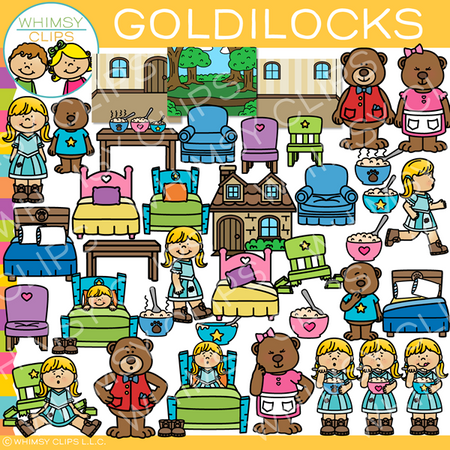 Goldilocks and The Three Bears Clip Art