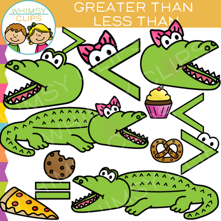 Greater Than and Less Than Clip Art