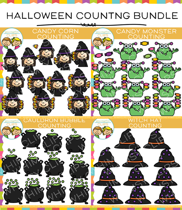 Halloween Counting Clip Art Bundle