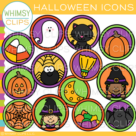 Halloween Icons Clip Art