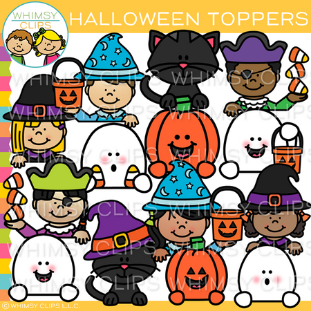 Halloween Toppers Clip Art