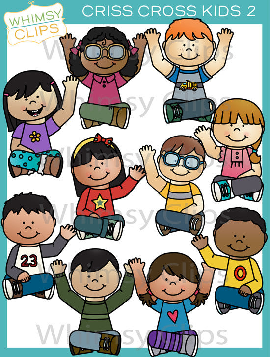 Criss-Cross Hand Raising Clip Art