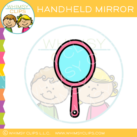 Pink Handheld Mirror Clip Art