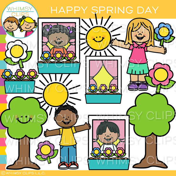 Vector Graphics Spring Children Spring Kids Clip Art