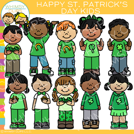 Happy St. Patrick's Day Kids Clip Art