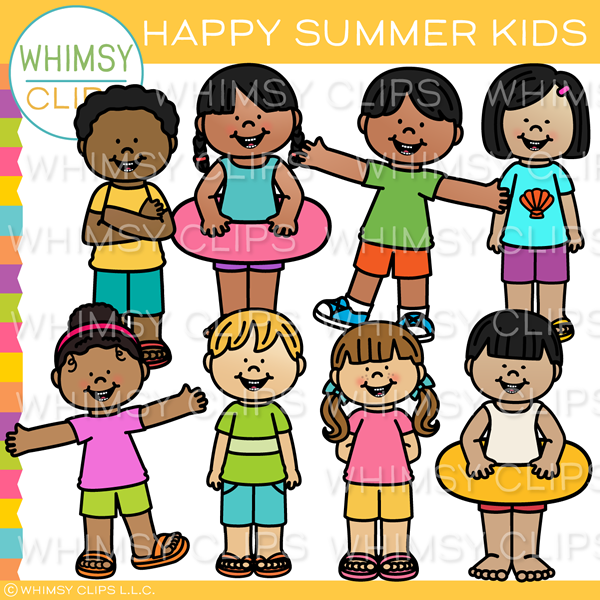 Happy Summer Kids Clip Art