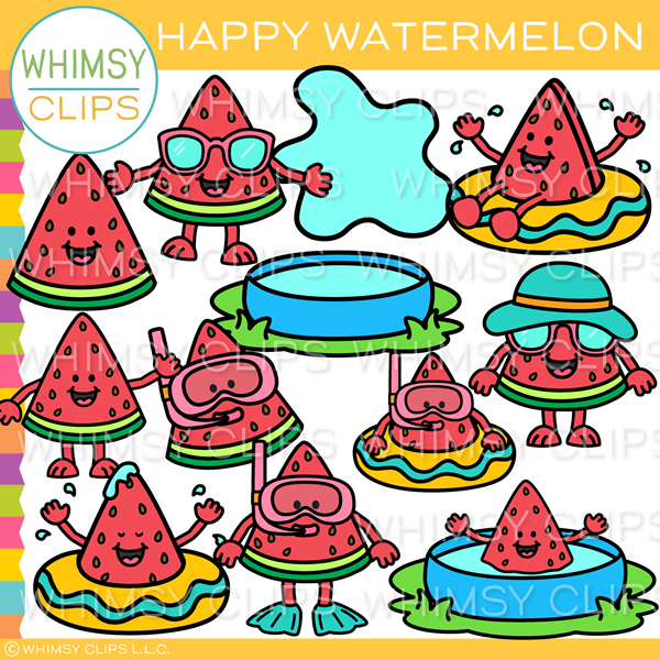 Happy Watermelon Clip Art