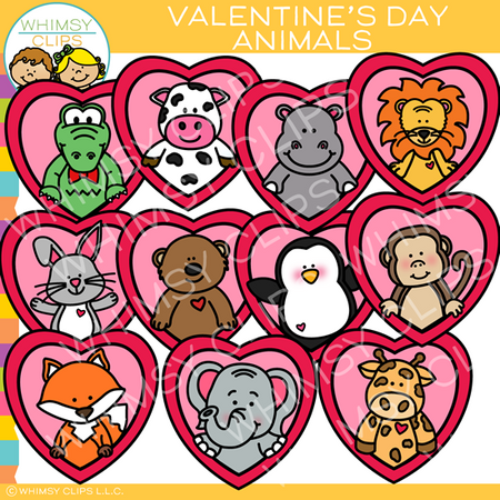 Valentine Animal Clip Art