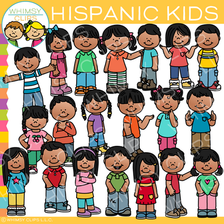 Everyday Hispanic Kids Clip Art