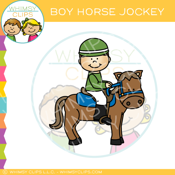 Boy Horse Jockey Clip Art