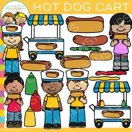 Hot Dog Cart Clip Art