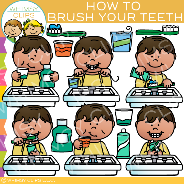 How To Brush Your Teeth Clip Art