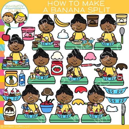 How to Make a Banana Split Clip Art