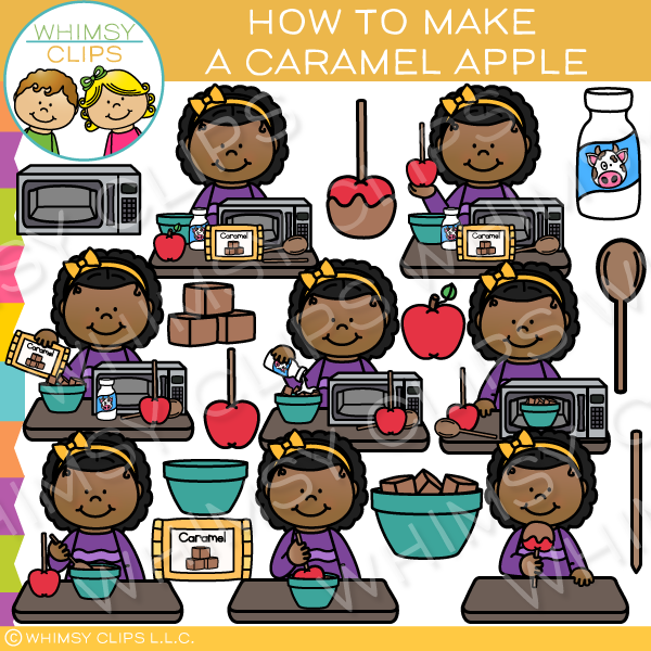 Fall Caramel Apple Clip Art