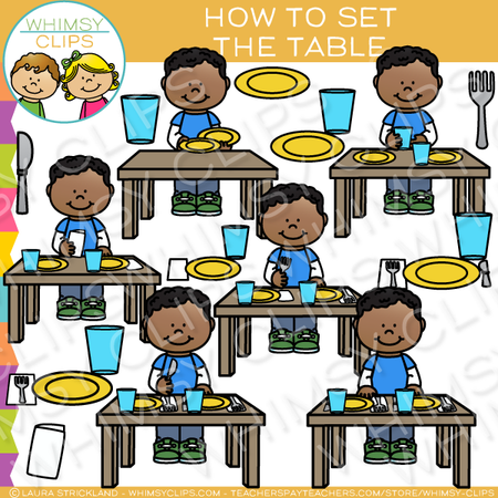 Set the Table Sequencing Clip Art