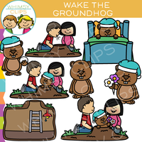 How to Wake the Groundhog Clip Art