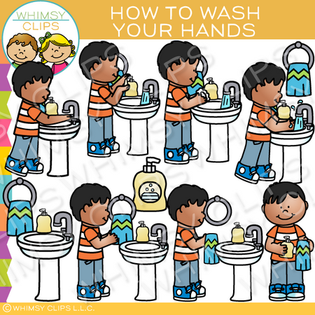 Wash Your Hands Daily Routines Clip Art