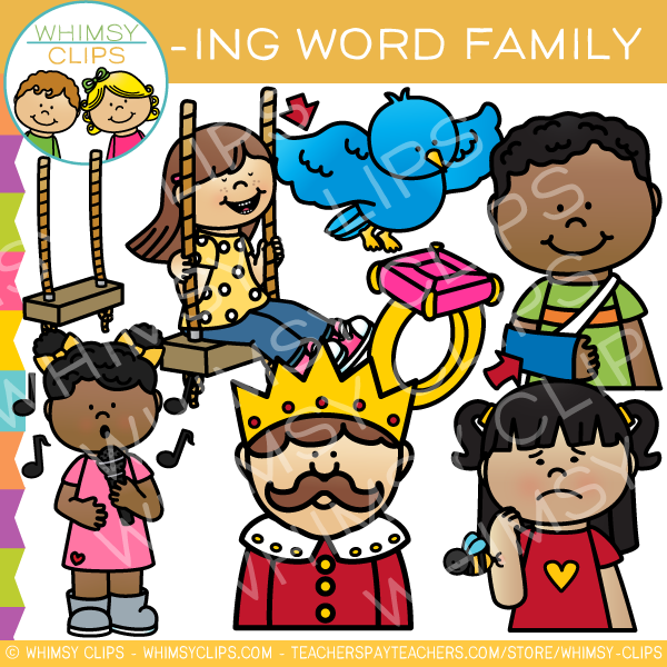 -ing Word Family Clip Art, Images & Illustrations | Whimsy Clips