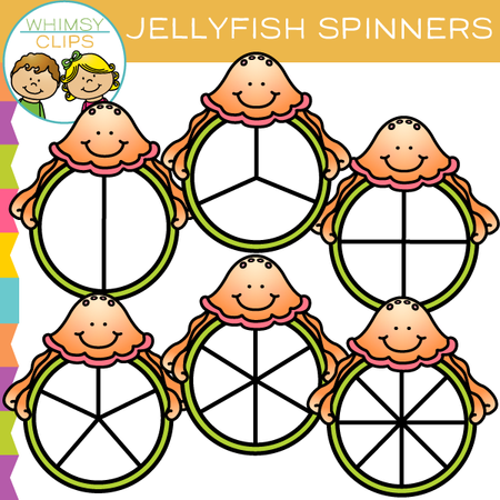 Jellyfish Spinners Clip Art