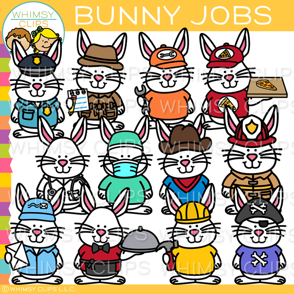 Bunny Jobs Clip Art
