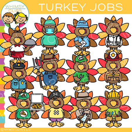 Thanksgiving Turkey Jobs Clip Art