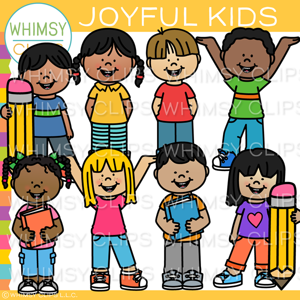 Joyful Kids Clip Art