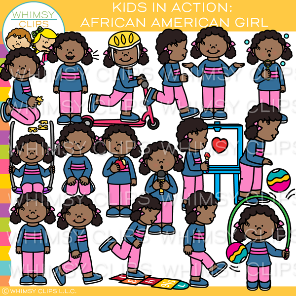 African American Girl Clip Art