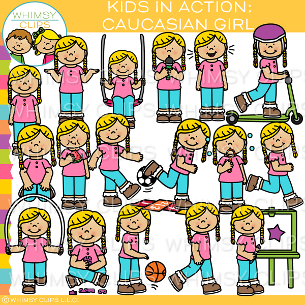 Caucasian Girl Clip Art