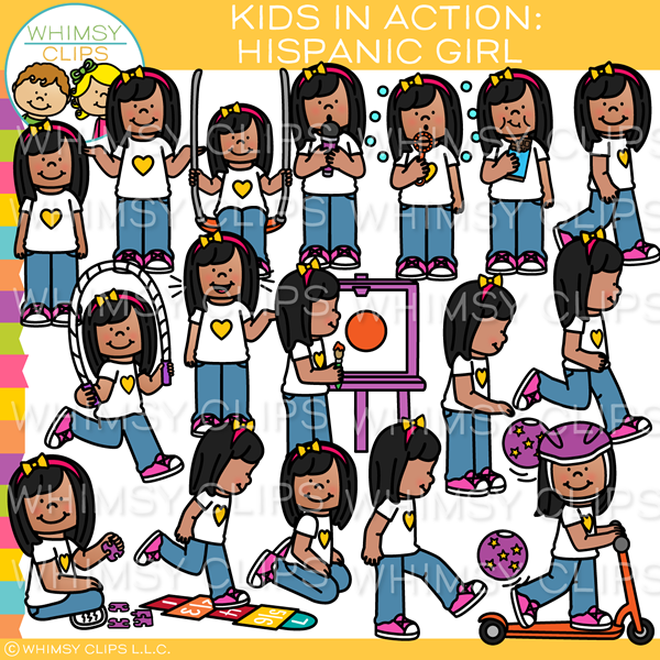 Hispanic Girl Clip Art