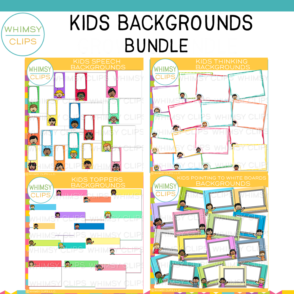 Whimsy Clips Background Kids Backgrounds Bundle, Images & Illustrations | Whimsy Clips