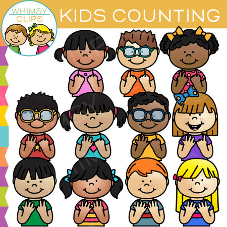 Kids Counting Clip Art