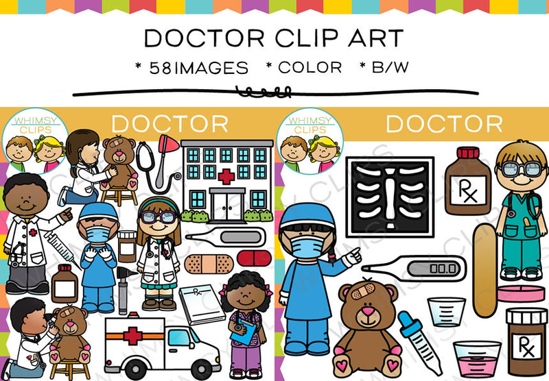 Kids Doctor Clip Art, Images & Illustrations | Whimsy Clips