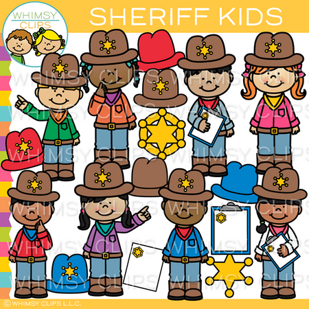 Sheriff Kids Clip Art