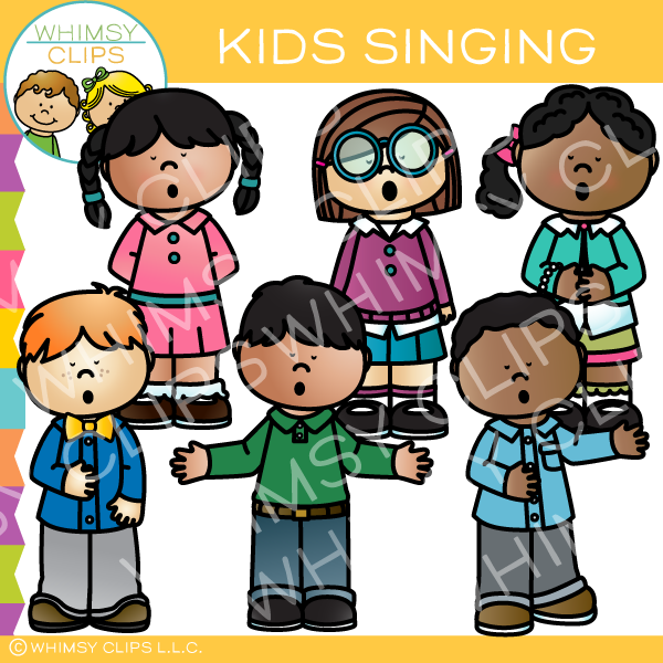 Kids Singing Clip Art