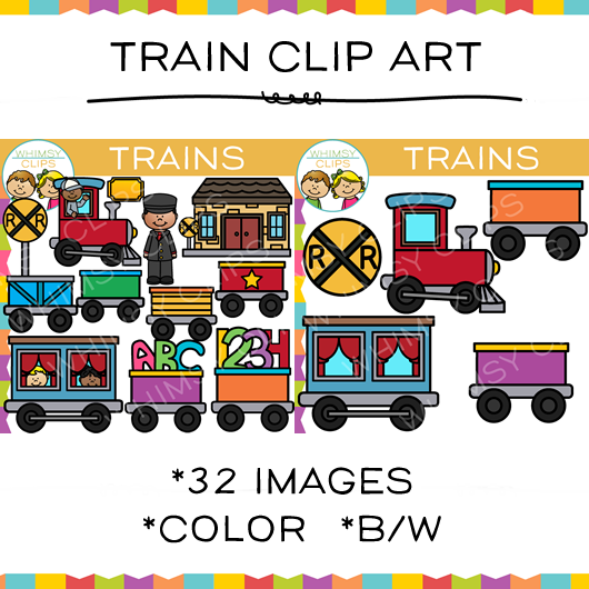Kids Train Clip Art
