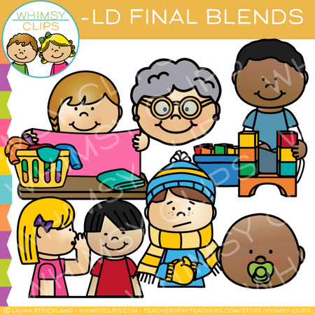 Ending Blends Clip Art - LD Words