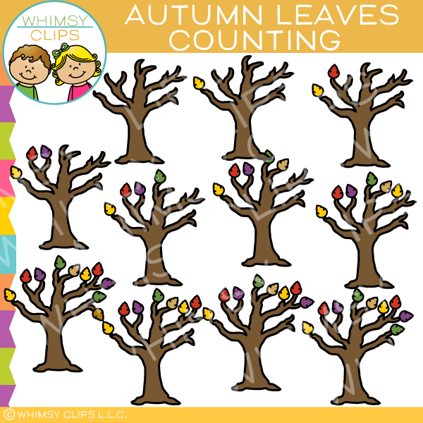Autumn Leaves Counting Clip Art