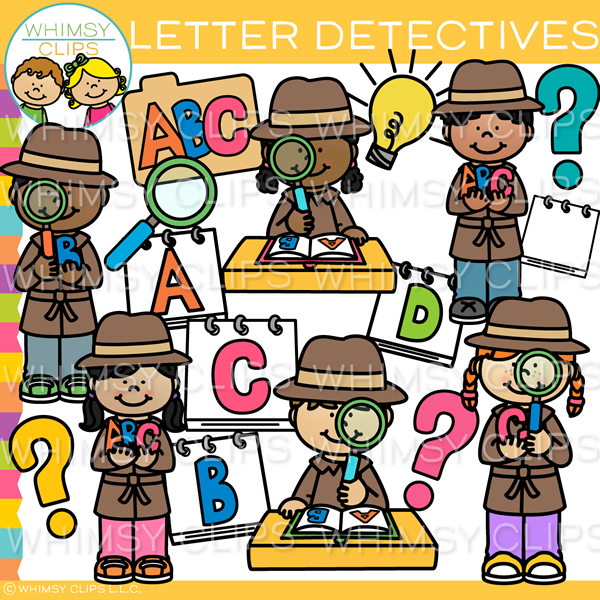 Letter Detective Clip Art