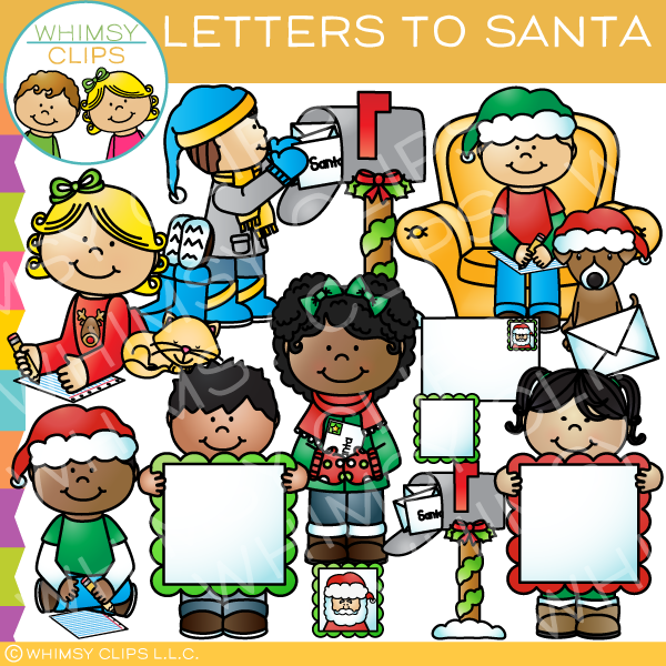 Letters to Santa Clip Art