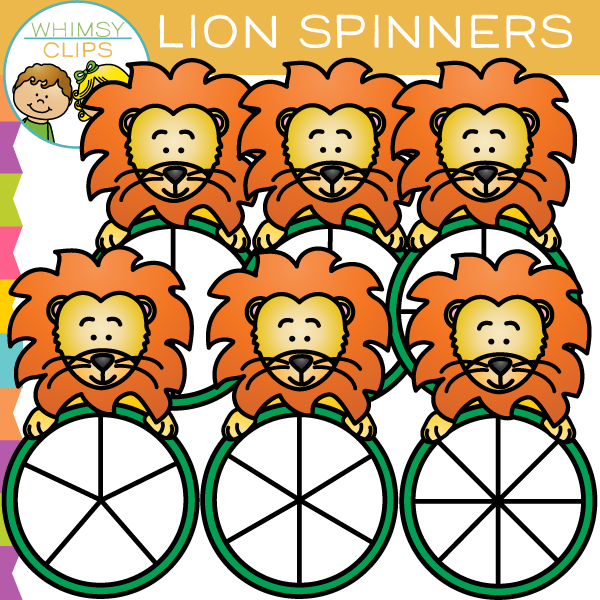 Lion Spinners Clip Art