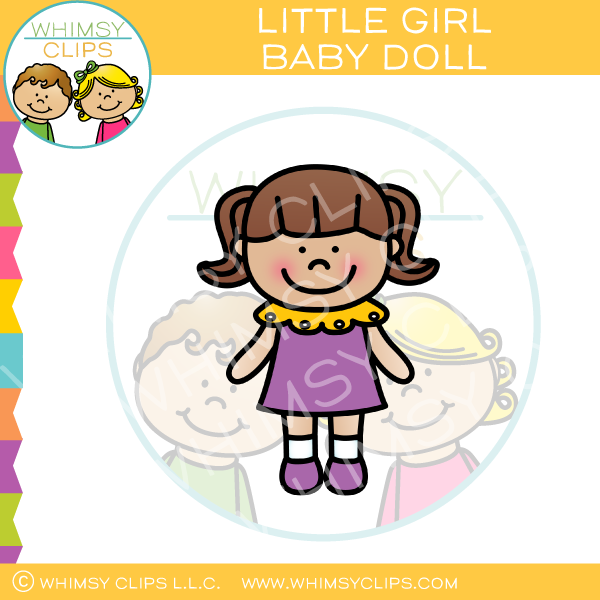 Little Girl Baby Doll Clip Art